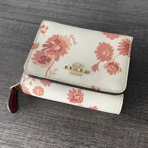 Coach Trifold Wallet Floral Print